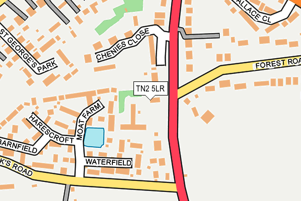 TN2 5LR map - OS OpenMap – Local (Ordnance Survey)