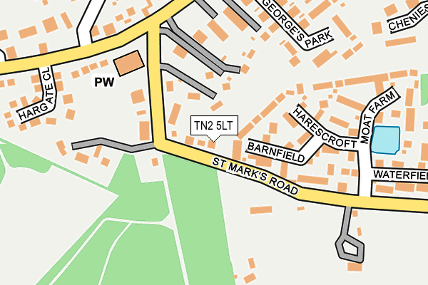 TN2 5LT map - OS OpenMap – Local (Ordnance Survey)