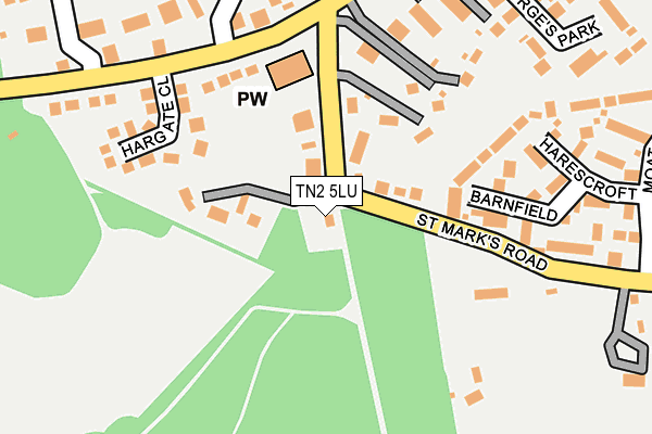 TN2 5LU map - OS OpenMap – Local (Ordnance Survey)