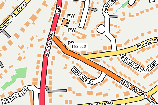 TN2 5LX map - OS OpenMap – Local (Ordnance Survey)
