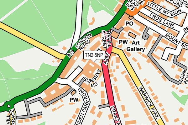 TN2 5NP map - OS OpenMap – Local (Ordnance Survey)