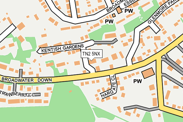 TN2 5NX map - OS OpenMap – Local (Ordnance Survey)