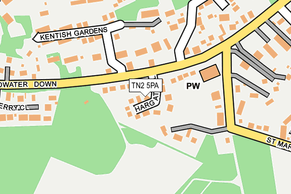 TN2 5PA map - OS OpenMap – Local (Ordnance Survey)