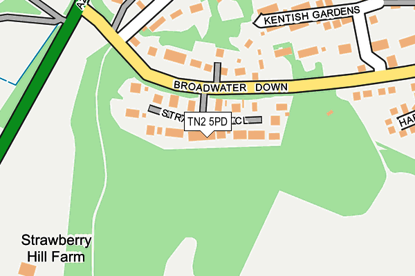 TN2 5PD map - OS OpenMap – Local (Ordnance Survey)