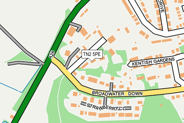 TN2 5PE map - OS OpenMap – Local (Ordnance Survey)