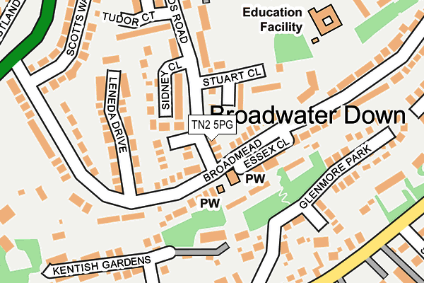 TN2 5PG map - OS OpenMap – Local (Ordnance Survey)