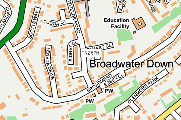 TN2 5PH map - OS OpenMap – Local (Ordnance Survey)