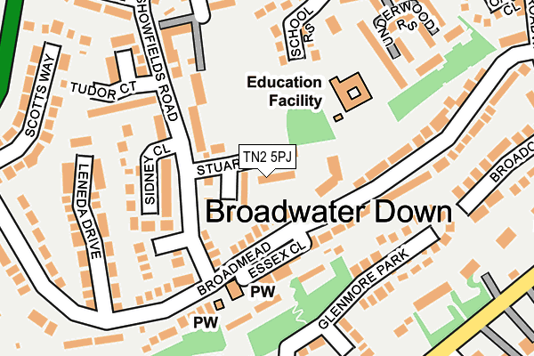 TN2 5PJ map - OS OpenMap – Local (Ordnance Survey)