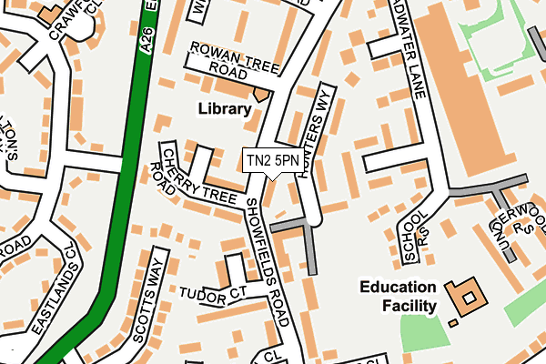 TN2 5PN map - OS OpenMap – Local (Ordnance Survey)