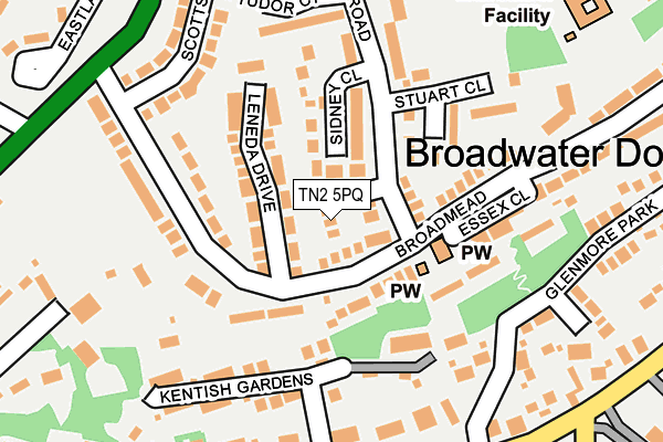 TN2 5PQ map - OS OpenMap – Local (Ordnance Survey)