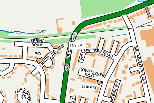 TN2 5PT map - OS OpenMap – Local (Ordnance Survey)