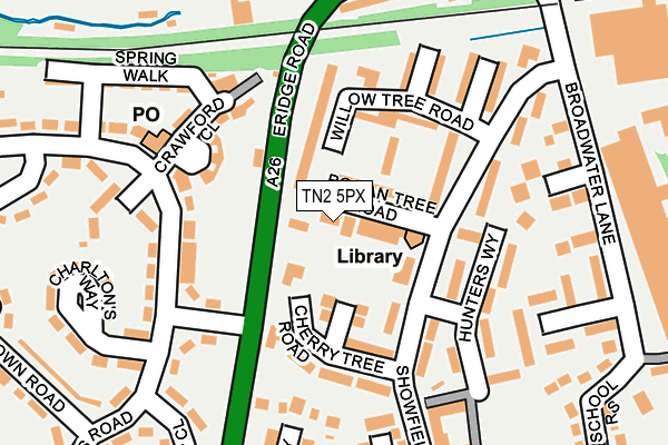 TN2 5PX map - OS OpenMap – Local (Ordnance Survey)