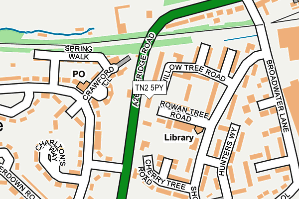 TN2 5PY map - OS OpenMap – Local (Ordnance Survey)