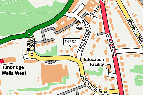 TN2 5QL map - OS OpenMap – Local (Ordnance Survey)