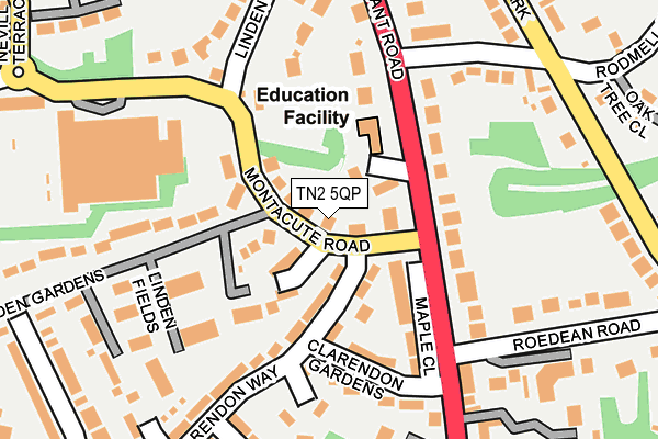 TN2 5QP map - OS OpenMap – Local (Ordnance Survey)