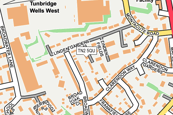 TN2 5QU map - OS OpenMap – Local (Ordnance Survey)