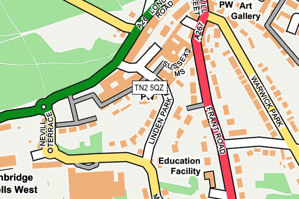 TN2 5QZ map - OS OpenMap – Local (Ordnance Survey)