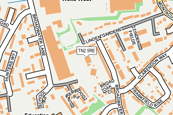 TN2 5RE map - OS OpenMap – Local (Ordnance Survey)