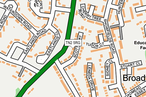 TN2 5RG map - OS OpenMap – Local (Ordnance Survey)