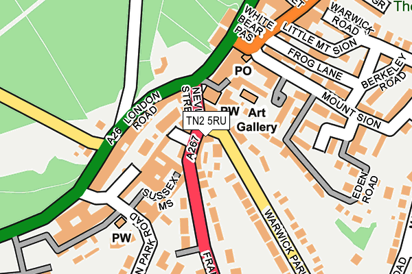 TN2 5RU map - OS OpenMap – Local (Ordnance Survey)