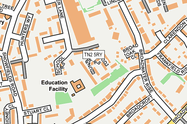 TN2 5RY map - OS OpenMap – Local (Ordnance Survey)