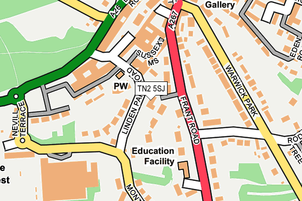 TN2 5SJ map - OS OpenMap – Local (Ordnance Survey)