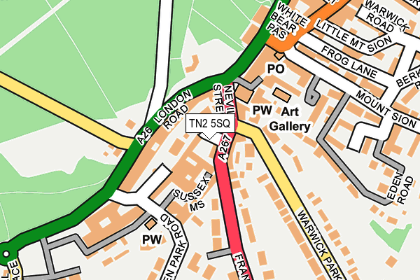 TN2 5SQ map - OS OpenMap – Local (Ordnance Survey)