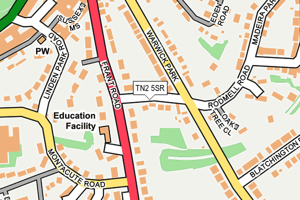 TN2 5SR map - OS OpenMap – Local (Ordnance Survey)