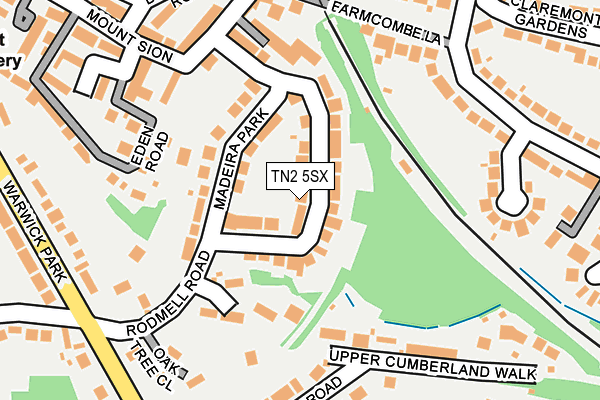 TN2 5SX map - OS OpenMap – Local (Ordnance Survey)