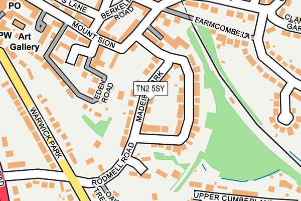 TN2 5SY map - OS OpenMap – Local (Ordnance Survey)