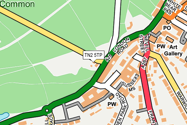 TN2 5TP map - OS OpenMap – Local (Ordnance Survey)