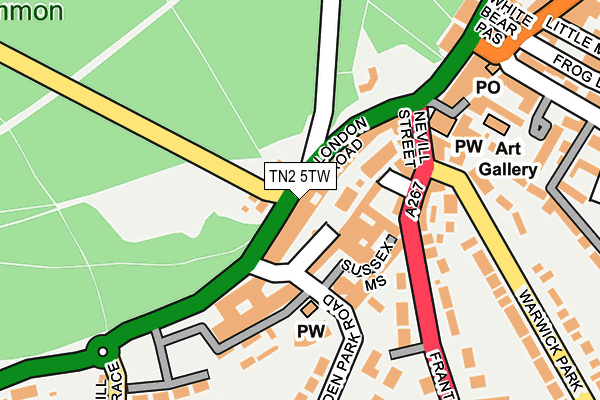 TN2 5TW map - OS OpenMap – Local (Ordnance Survey)