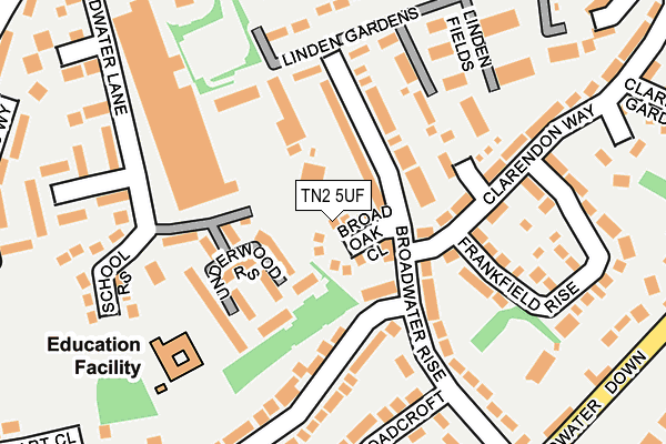 TN2 5UF map - OS OpenMap – Local (Ordnance Survey)