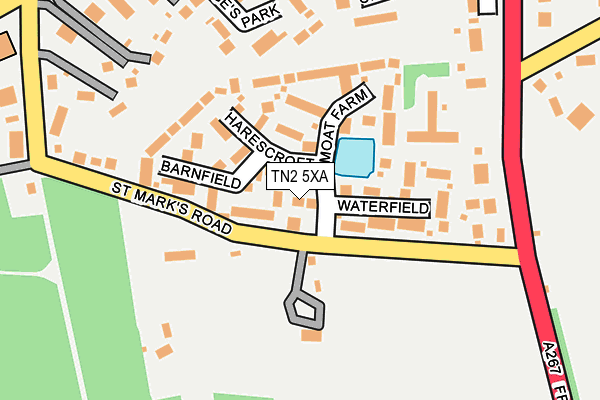 TN2 5XA map - OS OpenMap – Local (Ordnance Survey)