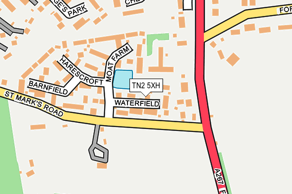 TN2 5XH map - OS OpenMap – Local (Ordnance Survey)