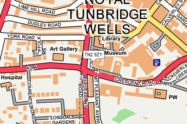 TN2 9ZY map - OS OpenMap – Local (Ordnance Survey)