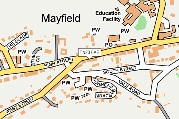 TN20 6AE map - OS OpenMap – Local (Ordnance Survey)