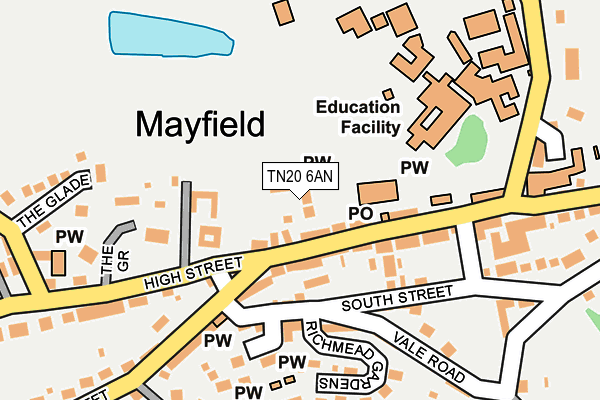 TN20 6AN map - OS OpenMap – Local (Ordnance Survey)