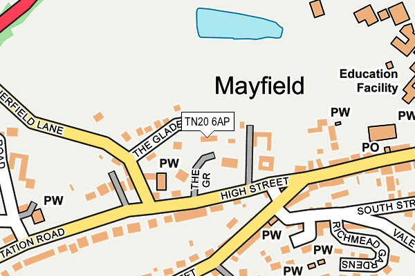 TN20 6AP map - OS OpenMap – Local (Ordnance Survey)