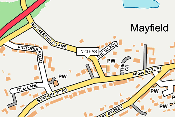 TN20 6AS map - OS OpenMap – Local (Ordnance Survey)