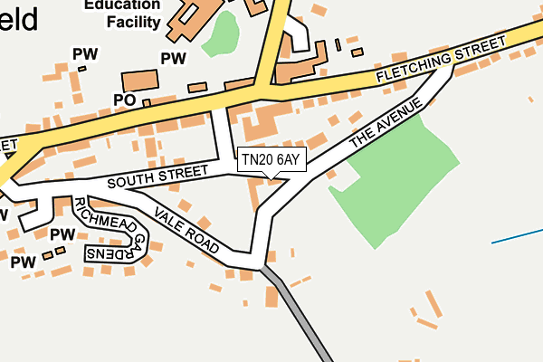 TN20 6AY map - OS OpenMap – Local (Ordnance Survey)