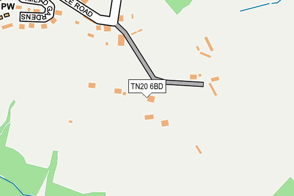 TN20 6BD map - OS OpenMap – Local (Ordnance Survey)