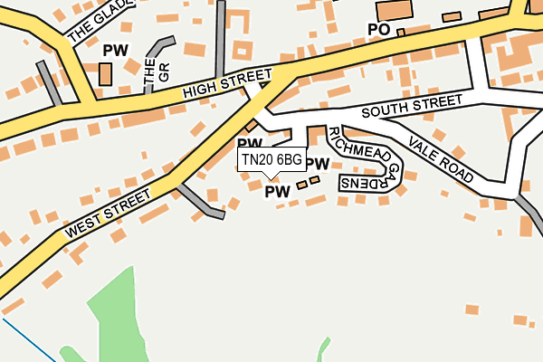 TN20 6BG map - OS OpenMap – Local (Ordnance Survey)