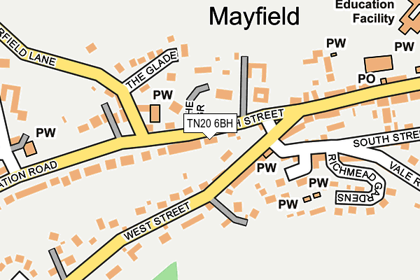 TN20 6BH map - OS OpenMap – Local (Ordnance Survey)