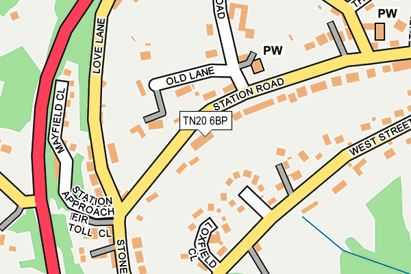 TN20 6BP map - OS OpenMap – Local (Ordnance Survey)
