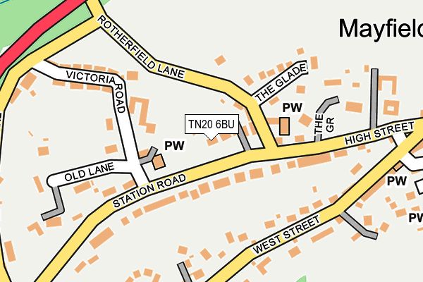 TN20 6BU map - OS OpenMap – Local (Ordnance Survey)