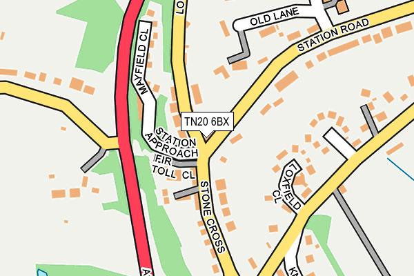 TN20 6BX map - OS OpenMap – Local (Ordnance Survey)