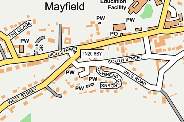 TN20 6BY map - OS OpenMap – Local (Ordnance Survey)