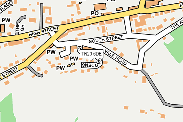 TN20 6DE map - OS OpenMap – Local (Ordnance Survey)