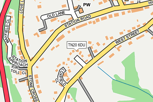 TN20 6DU map - OS OpenMap – Local (Ordnance Survey)